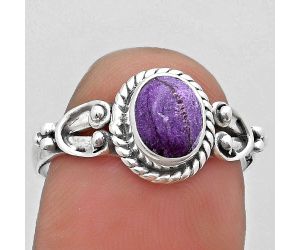 Natural Purpurite - South Africa Ring size-7.5 SDR184185 R-1283, 6x8 mm