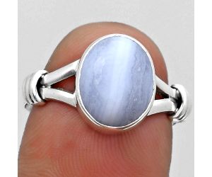 Blue Lace Agate - South Africa Ring size-7.5 SDR184244 R-1472, 9x11 mm