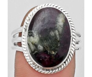 Natural Russian Eudialyte Ring size-9.5 SDR184322 R-1010, 13x18 mm