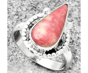 Natural Pink Thulite - Norway Ring size-8.5 SDR184341 R-1518, 8x17 mm