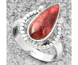 Natural Pink Thulite - Norway Ring size-8.5 SDR184343 R-1518, 7x16 mm