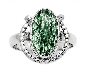Natural Green Aventurine Ring size-9 SDR184351 R-1518, 9x15 mm