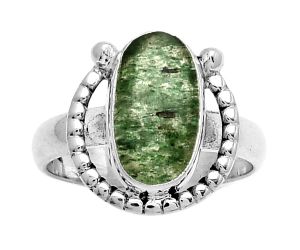 Natural Green Aventurine Ring size-7.5 SDR184359 R-1518, 7x13 mm