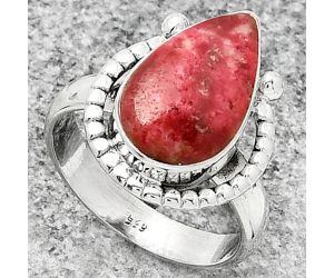 Natural Pink Thulite - Norway Ring size-7 SDR184360 R-1518, 9x16 mm