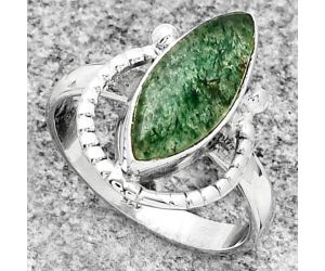 Natural Green Aventurine Ring size-9.5 SDR184374 R-1518, 7x17 mm