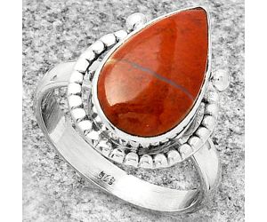 Natural Red Moss Agate Ring size-9 SDR184375 R-1518, 10x17 mm