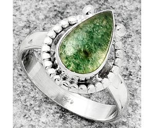 Natural Green Aventurine Ring size-8.5 SDR184378 R-1518, 8x13 mm