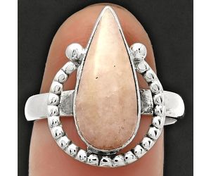 Natural Pink Scolecite Ring size-8 SDR184380 R-1518, 7x17 mm