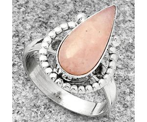 Natural Pink Scolecite Ring size-8 SDR184380 R-1518, 7x17 mm