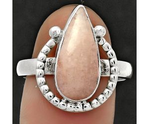 Natural Pink Scolecite Ring size-9 SDR184382 R-1518, 7x17 mm