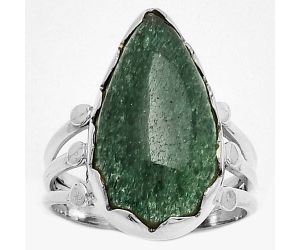 Natural Green Aventurine Ring size-7.5 SDR184386 R-1338, 12x20 mm