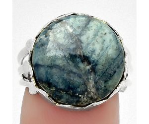 Natural Blue Scheelite - Turkey Ring size-7.5 SDR184387 R-1338, 16x16 mm