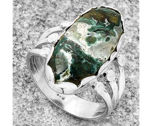 Natural Larsonite Jasper Ring size-7 SDR184393 R-1338, 10x20 mm