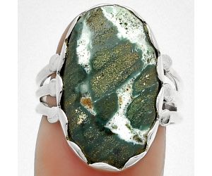 Natural Larsonite Jasper Ring size-7.5 SDR184416 R-1338, 13x20 mm