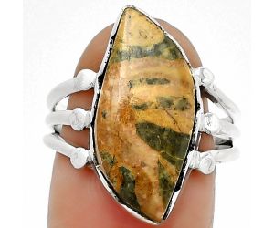 Natural Moroccan Yellow Jacket Jasper Ring size-8 SDR184422 R-1338, 11x22 mm