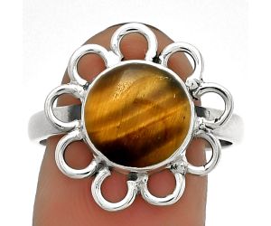Natural Tiger Eye - Africa Ring size-7.5 SDR184436 R-1527, 10x10 mm
