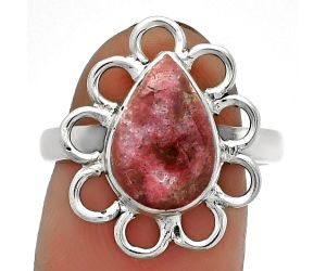 Natural Pink Thulite - Norway Ring size-8 SDR184438 R-1527, 7x12 mm