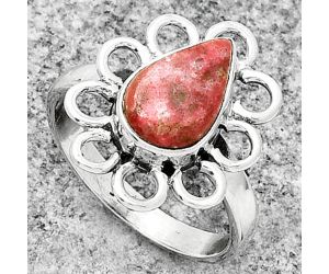 Natural Pink Thulite - Norway Ring size-8 SDR184438 R-1527, 7x12 mm