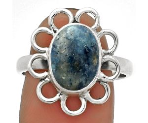 Natural Blue Scheelite - Turkey Ring size-9 SDR184447 R-1527, 8x10 mm
