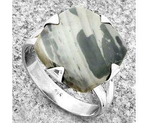 Natural Picasso Jasper Ring size-8 SDR184503 R-1305, 15x15 mm
