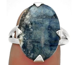 Natural Blue Scheelite - Turkey Ring size-8 SDR184517 R-1305, 14x18 mm