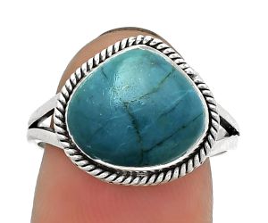 Natural Azurite Chrysocolla Ring size-8 SDR184525 R-1010, 11x12 mm