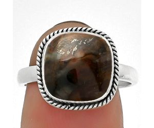Natural Purple Cow Jasper Ring size-7.5 SDR184558 R-1009, 11x11 mm