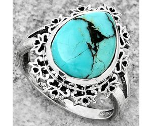 Natural Lucky Charm Tibetan Turquoise Ring size-8 SDR184594 R-1114, 10x14 mm