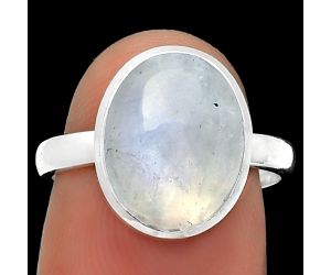 Natural Rainbow Moonstone - India Ring size-7 SDR184958 R-1004, 10x13 mm