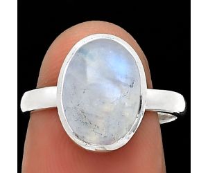 Natural Rainbow Moonstone - India Ring size-7 SDR184961 R-1004, 9x12 mm