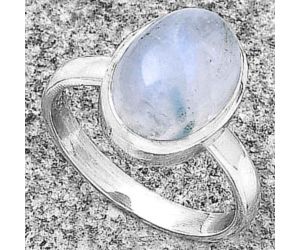 Natural Rainbow Moonstone - India Ring size-7 SDR184961 R-1004, 9x12 mm