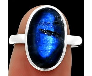 Blue Fire Labradorite - Madagascar Ring size-8 SDR184998 R-1004, 10x16 mm