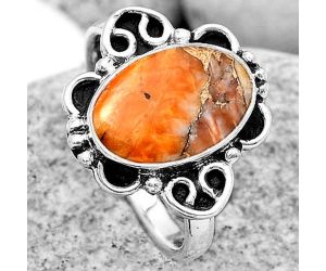 Spiny Oyster Turquoise - Arizona Ring size-8.5 SDR185024 R-1131, 9x13 mm