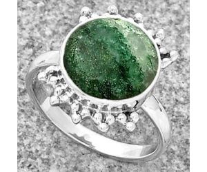Natural Green Aventurine Ring size-8.5 SDR185173 R-1223, 12x12 mm