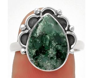 Natural Green Aventurine Ring size-8 SDR185243 R-1216, 10x14 mm