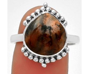 Natural Purple Cow Jasper Ring size-8.5 SDR185275 R-1091, 12x12 mm