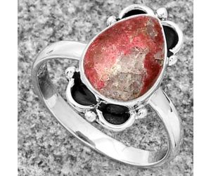 Natural Pink Thulite - Norway Ring size-8 SDR185289 R-1103, 8x12 mm