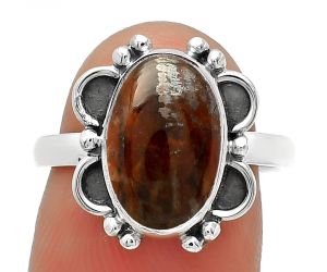 Natural Cherry Creek Ring size-7 SDR185301 R-1103, 8x13 mm