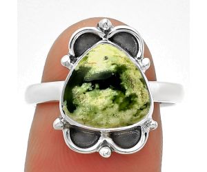 Natural Chrome Chalcedony Ring size-8 SDR185308 R-1103, 11x11 mm