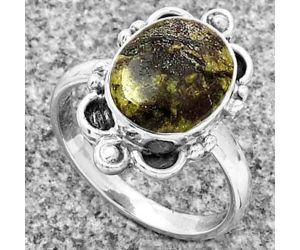Dragon Blood Stone - South Africa Ring size-7.5 SDR185313 R-1103, 9x12 mm