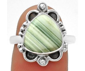 Natural Saturn Chalcedony Ring size-7.5 SDR185314 R-1103, 11x11 mm