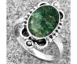 Natural Green Aventurine Ring size-7.5 SDR185323 R-1103, 9x14 mm