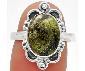 Dragon Blood Stone - South Africa Ring size-7.5 SDR185324 R-1103, 9x12 mm
