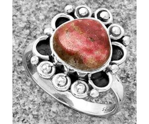 Natural Pink Thulite - Norway Ring size-7 SDR185349 R-1207, 10x10 mm