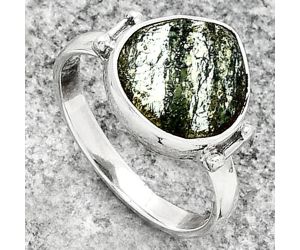 Natural Chrysotile Ring size-7.5 SDR185419 R-1193, 11x11 mm