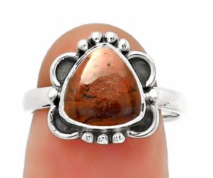Natural Red Brecciated Jasper Ring size-7 SDR185423 R-1103, 9x9 mm