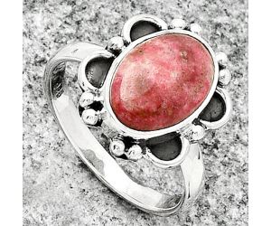Natural Pink Thulite - Norway Ring size-7 SDR185428 R-1103, 8x12 mm