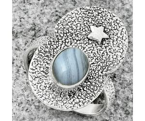 Star - Blue Lace Agate - South Africa Ring size-9 SDR185480 R-1290, 7x9 mm