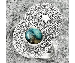 Star - Blue Scheelite - Turkey Ring size-8.5 SDR185490 R-1290, 7x7 mm