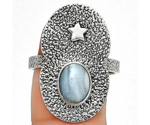 Star - Blue Lace Agate - South Africa Ring size-9 SDR185495 R-1290, 7x9 mm